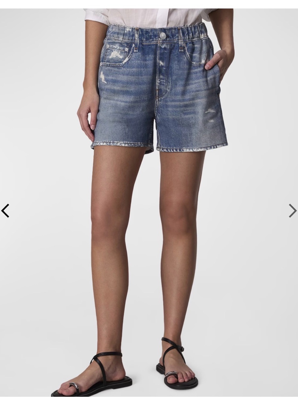 Rag & Bone Miramar Faux Denim Cotton Terry Shorts – Size Small